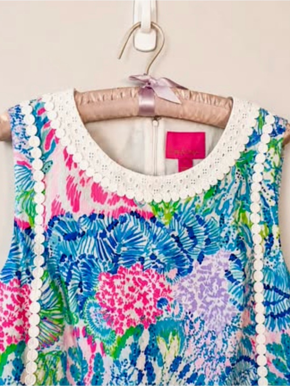 Lilly Pulitzer Coral Reef Mila Print Shift Dress NWT Size 12 - Picture 3 of 11